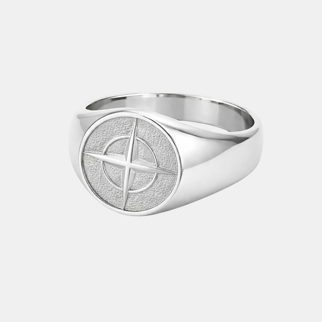 Valrine | Anneau Signature Homme Compas