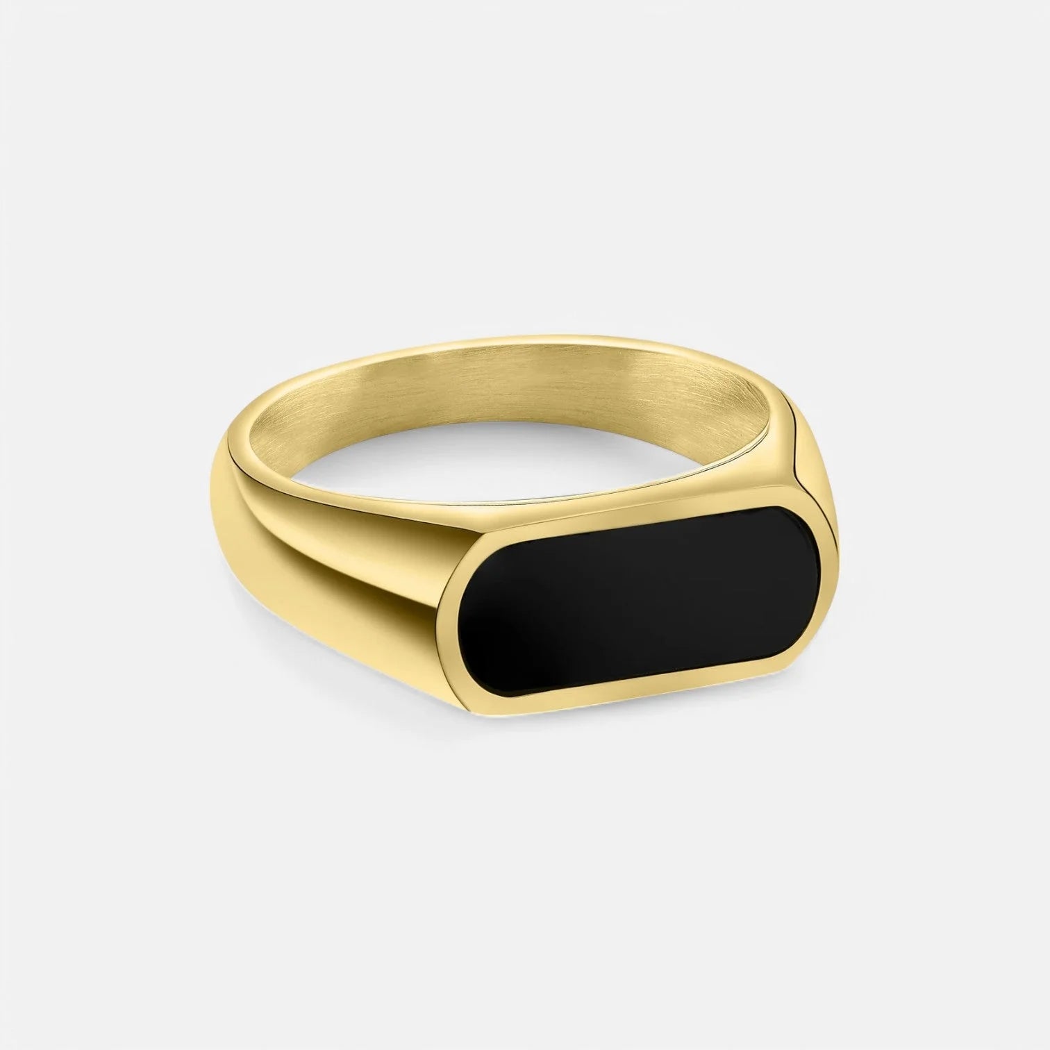 Valrine | Bague Chevalière Noire Pour Homme