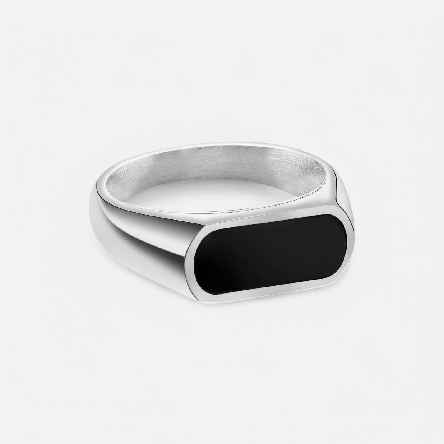Valrine | Bague Chevalière Noire Pour Homme