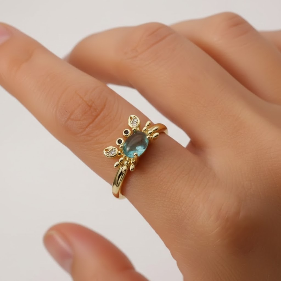 Valrine | Bague Femme Motif Crabe