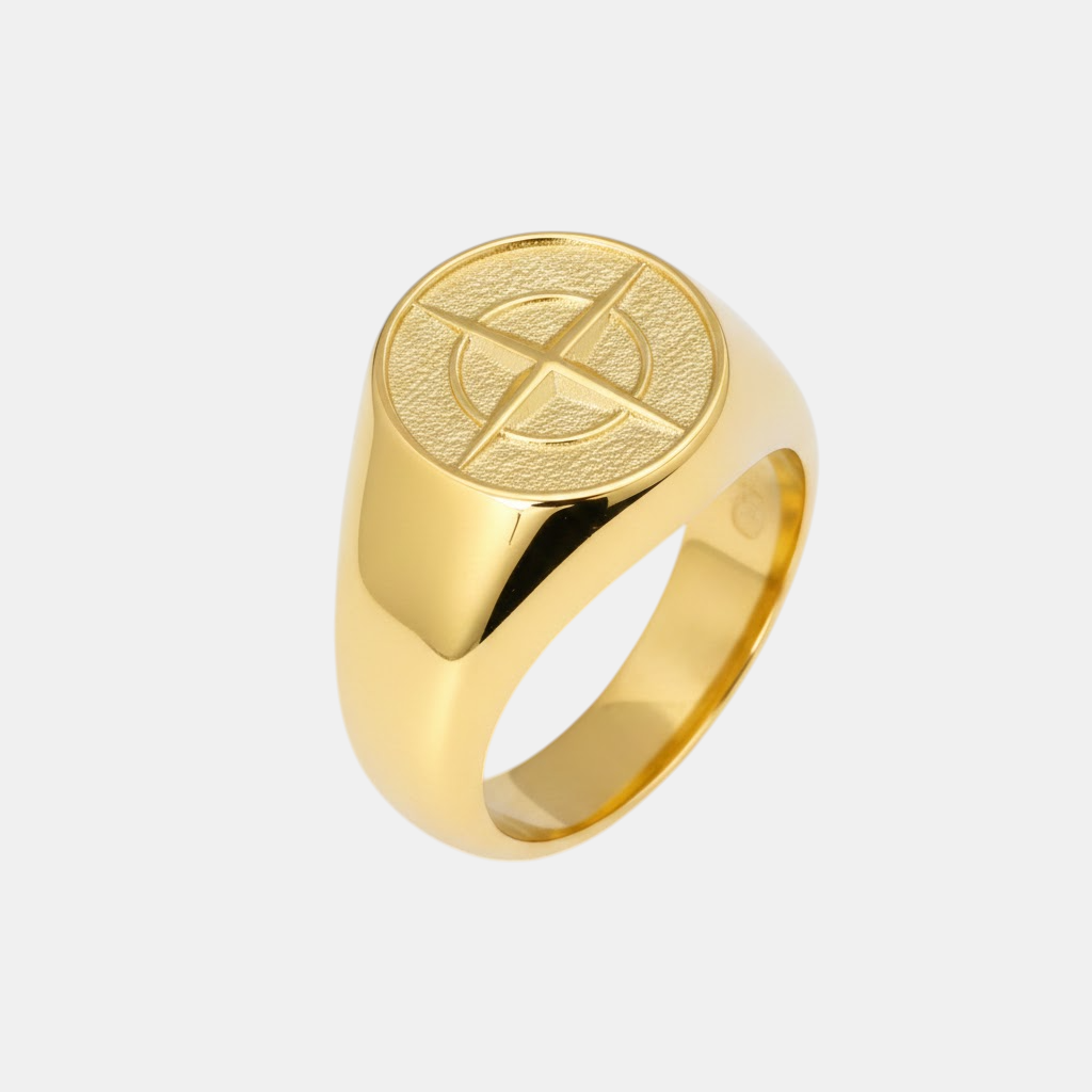 Valrine | Anneau Signature Homme Compas